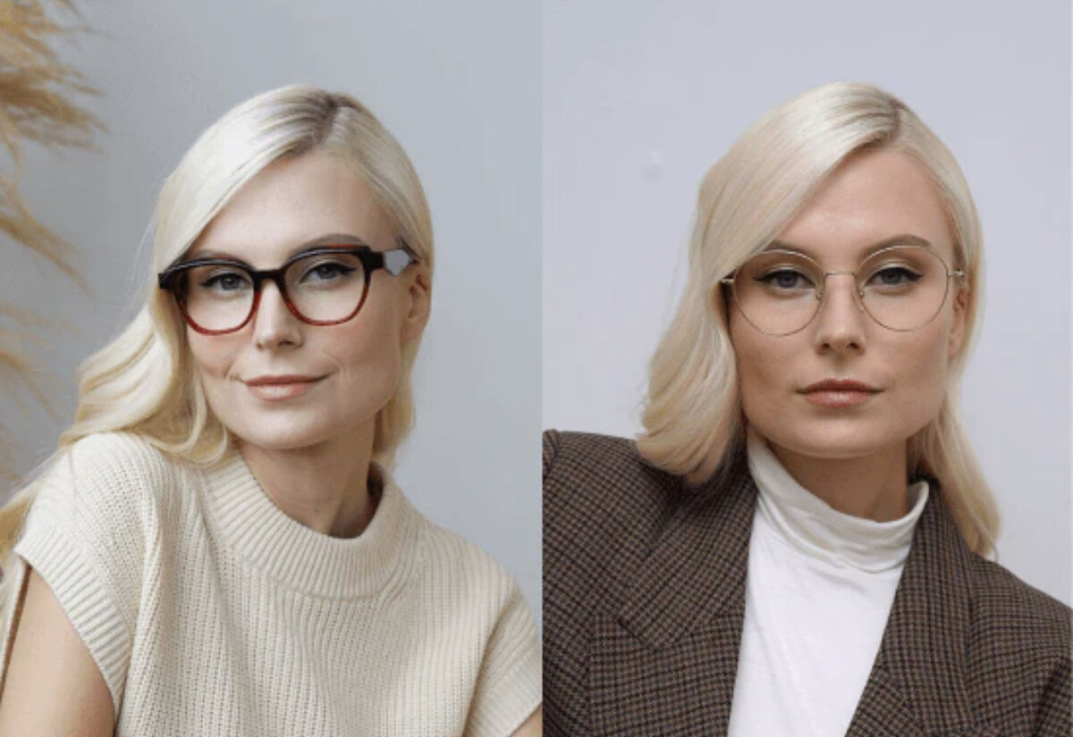 Лучше обратить внимание на оправы в светлых тонах. Возможно даже где саму оправу не видно.