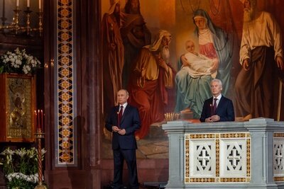    Президент РФ Владимир Путин, мэр Москвы Сергей Собянин ©Страница ВКонтакте Сергея Собянина