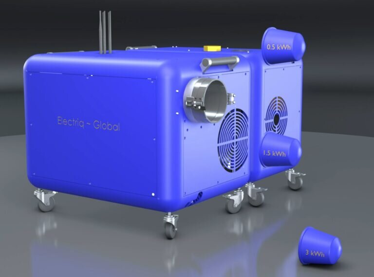 Маленький генератор и капсулы Electriq напоминают кофеварку.