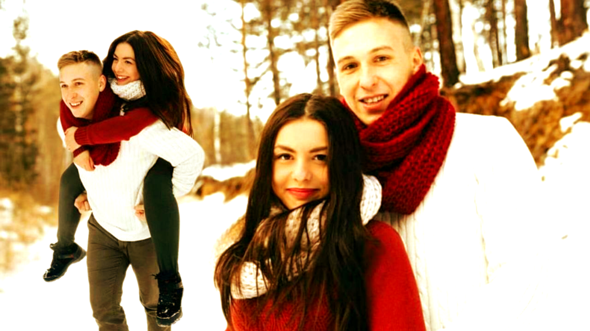 Алексей Леонтьев с невестой Аленой