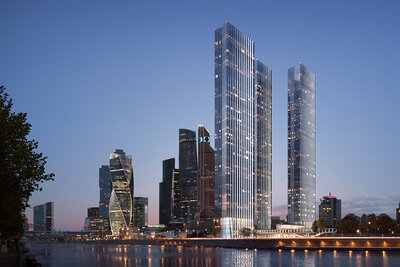    Проект ЖК Capital Towers - "Большой Сити" в Москве © Комплекс градостроительной политики и строительства города Москвы