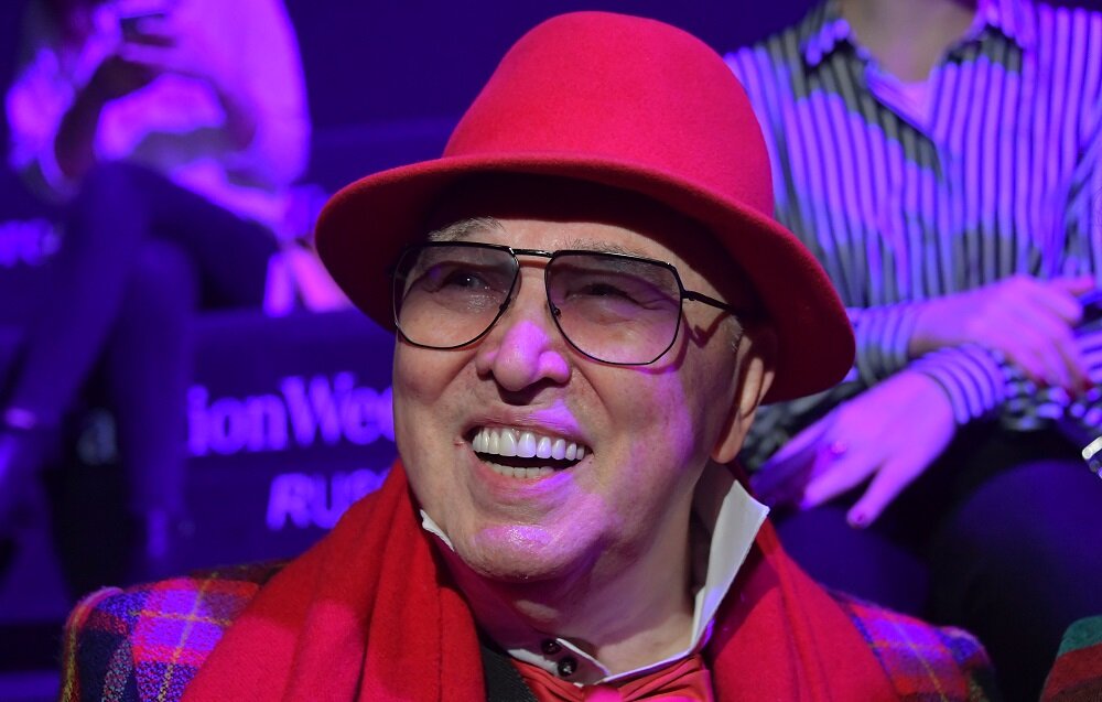Moscow. Fashion designer Vyacheslav Zaitsev during his runway show at fashion Week Mercedes-Benz Fashion Week Russia in the Central exhibition hall `Manezh`.