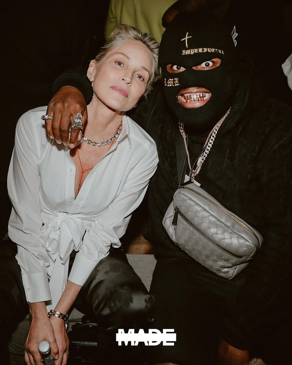    Шэрон Стоун и рэпер RMR