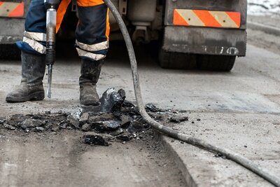    Ямочный ремонт дорог в Подмосковье ©Пресс-служба регионального Минтранса