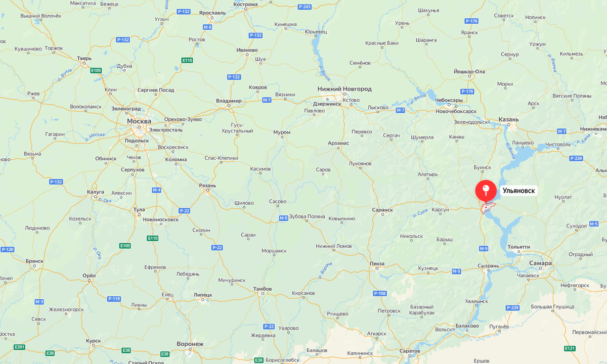 В каком направлении находится ульяновск от москвы. В каком направлении находится ульяновск от москвы