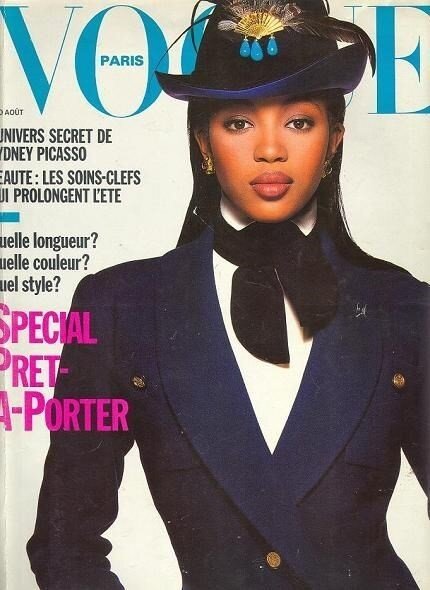    Наоми Кэмпбелл на обложке Vogue, 1988 год