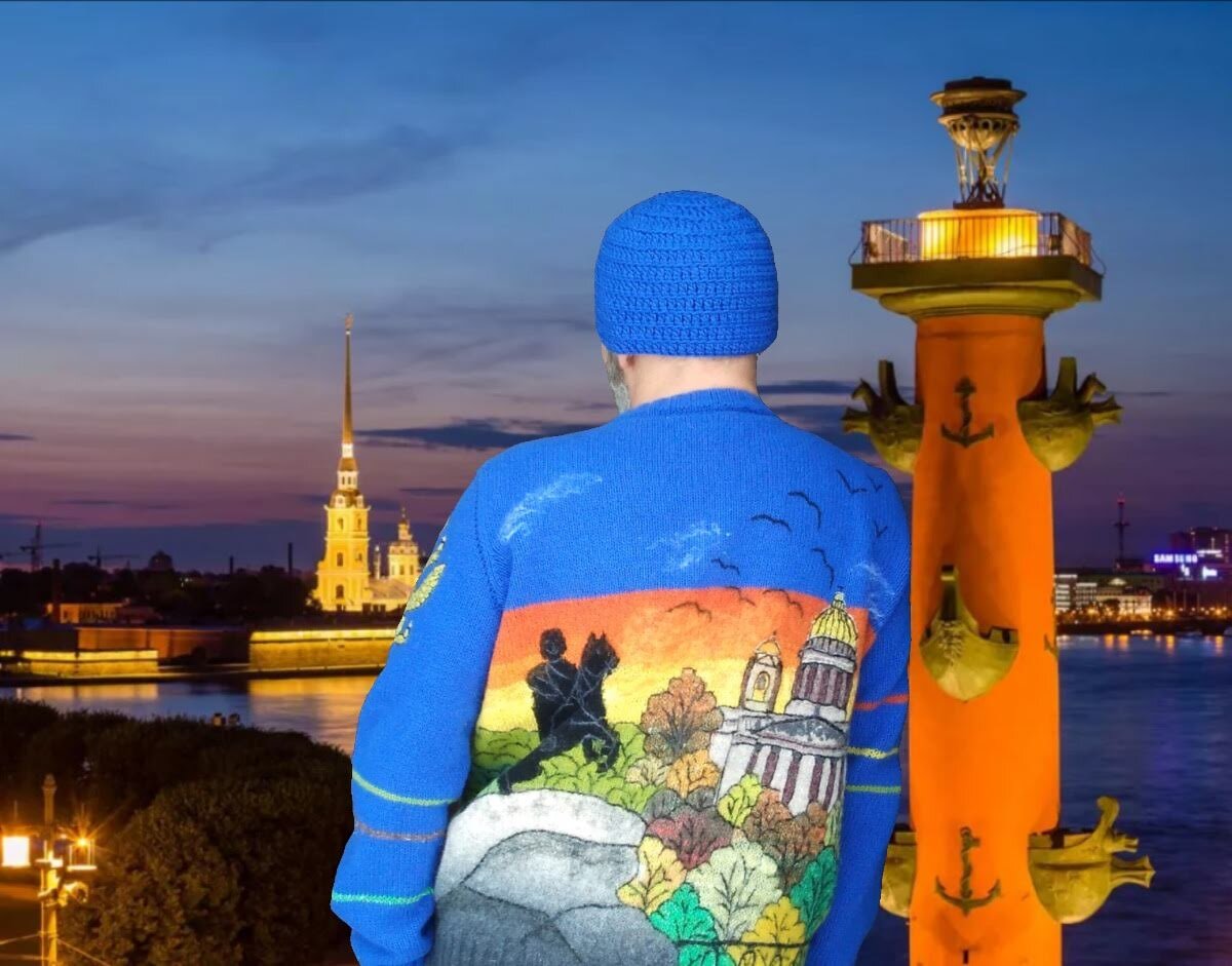 Джемпер спицами "Питер"