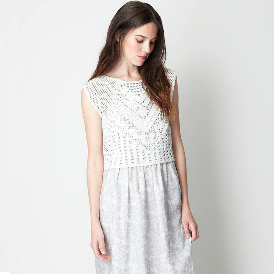 топ от LAUREN MOFFATT крючком в филейной технике