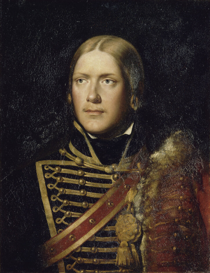 Мишель Ней, здоровенный детина, видно сразу. Это он в 1792 году.