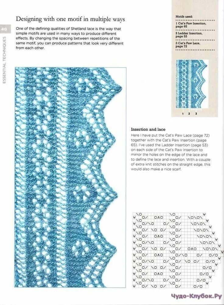 Вязание спицами ажурный край схемы с описанием