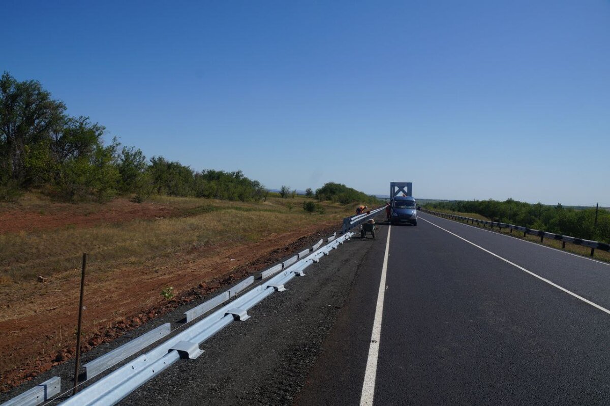    В Оренбуржье проводят ремонт объектов безопасности дорожного движения Кристина Просвиркина