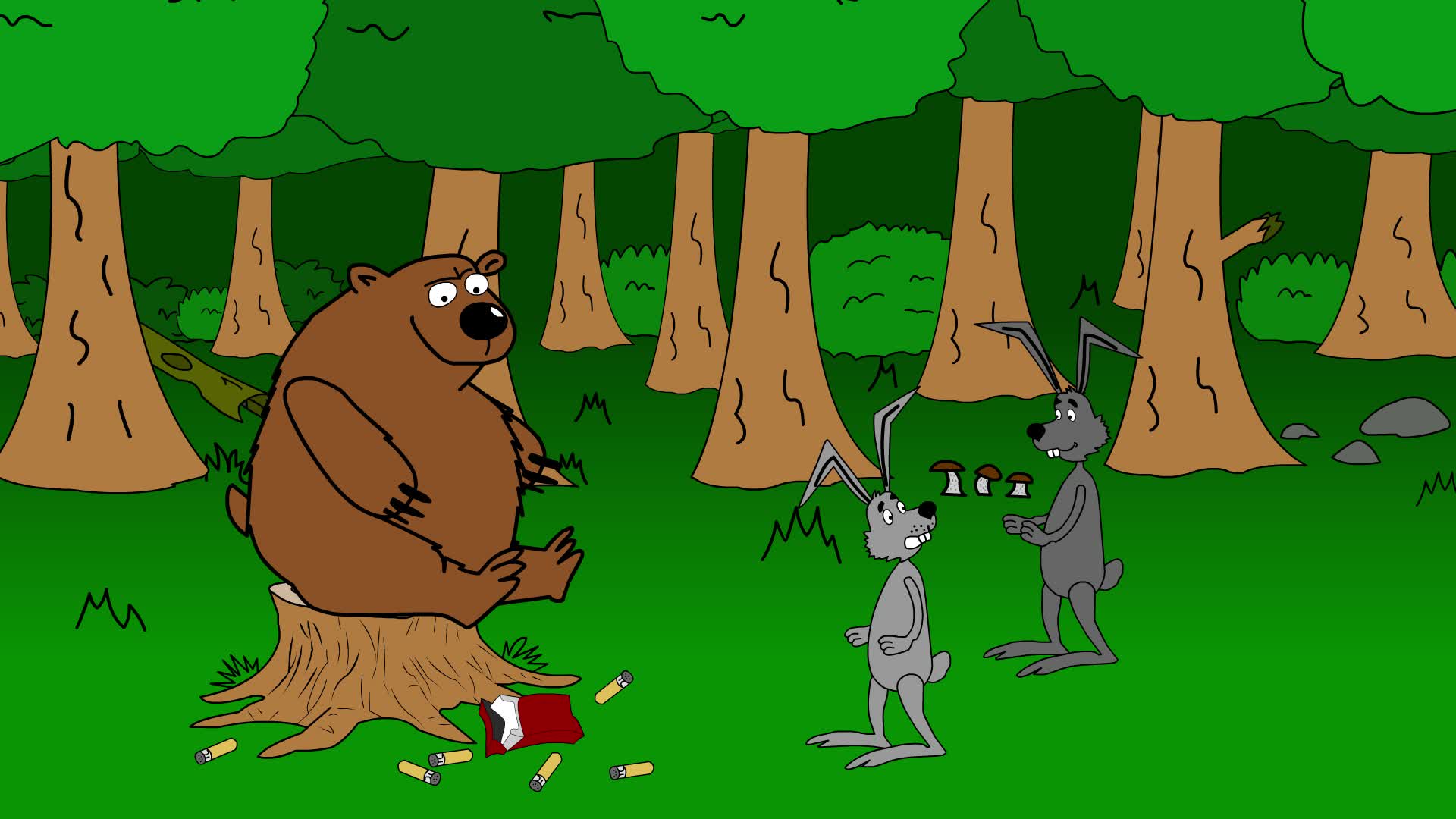 Стикеры медвежонок. Сказка про медведя и зайца. Волк карикатура. Карикатура медведь и заяц. Включи заяц медведь.