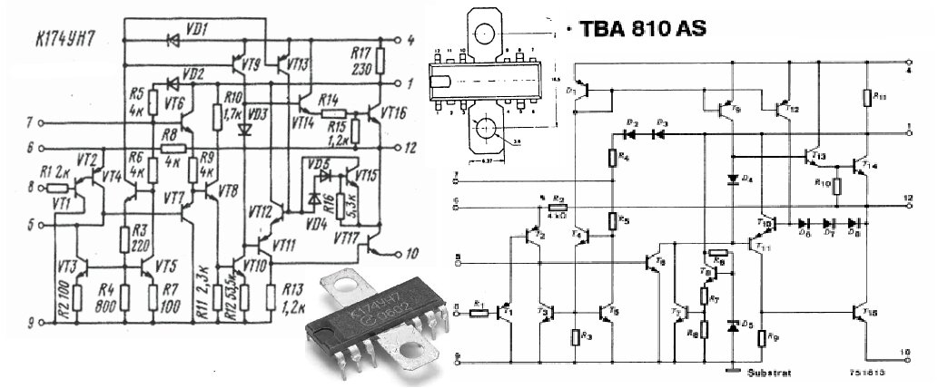 Tba810s схема включения