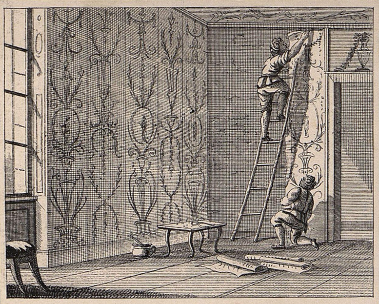 Стенные обои, инако шпалеры. Неизвестный гравер, конец XIX - начало XX в.