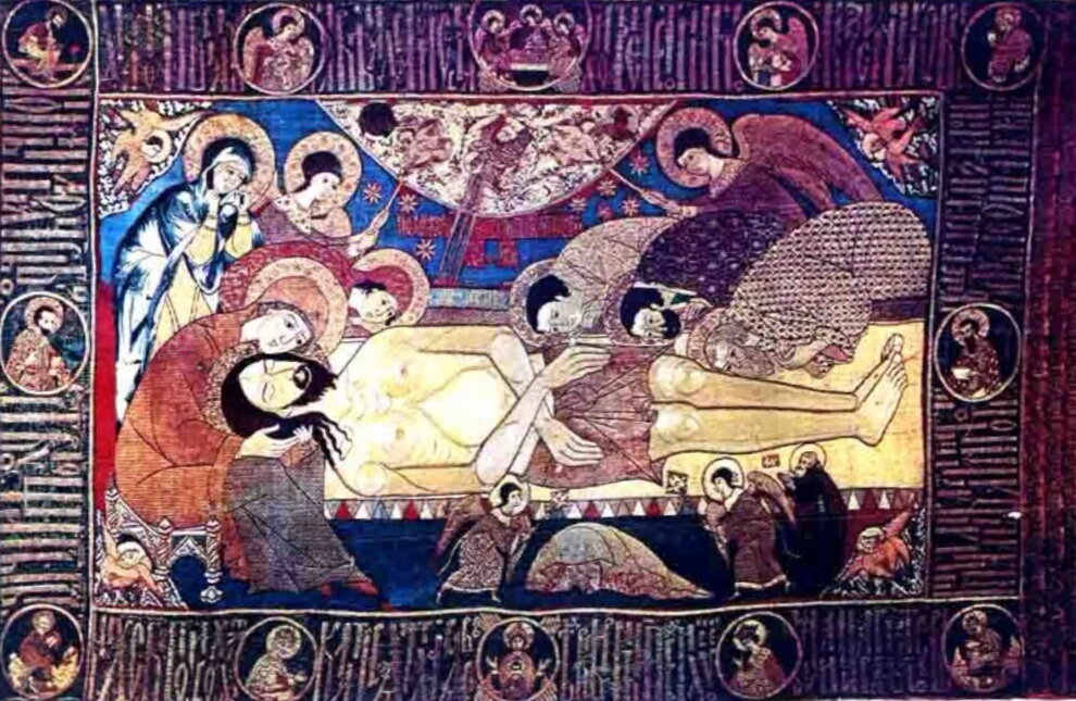 Плащаница Троице-Сергиевой лавры. Вклад Старицких. 1561 год.