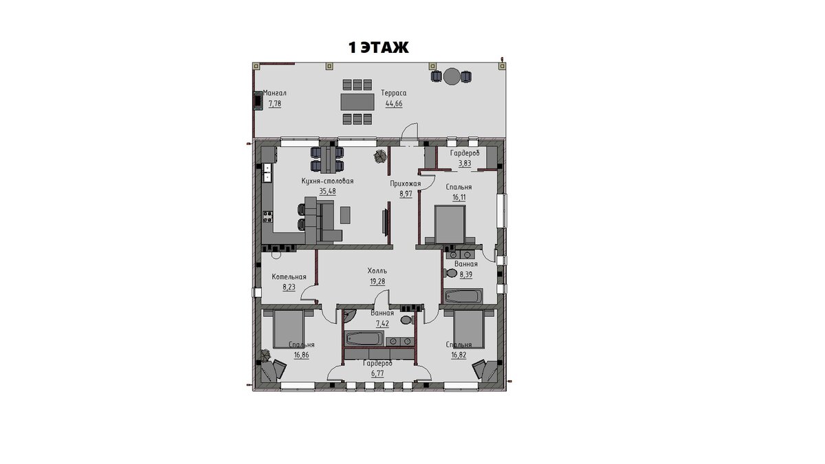 план 1го этажа