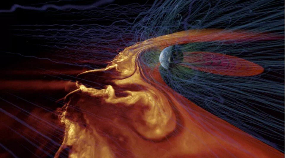     Ветер обдувает магнитосферу планеты, а не её саму