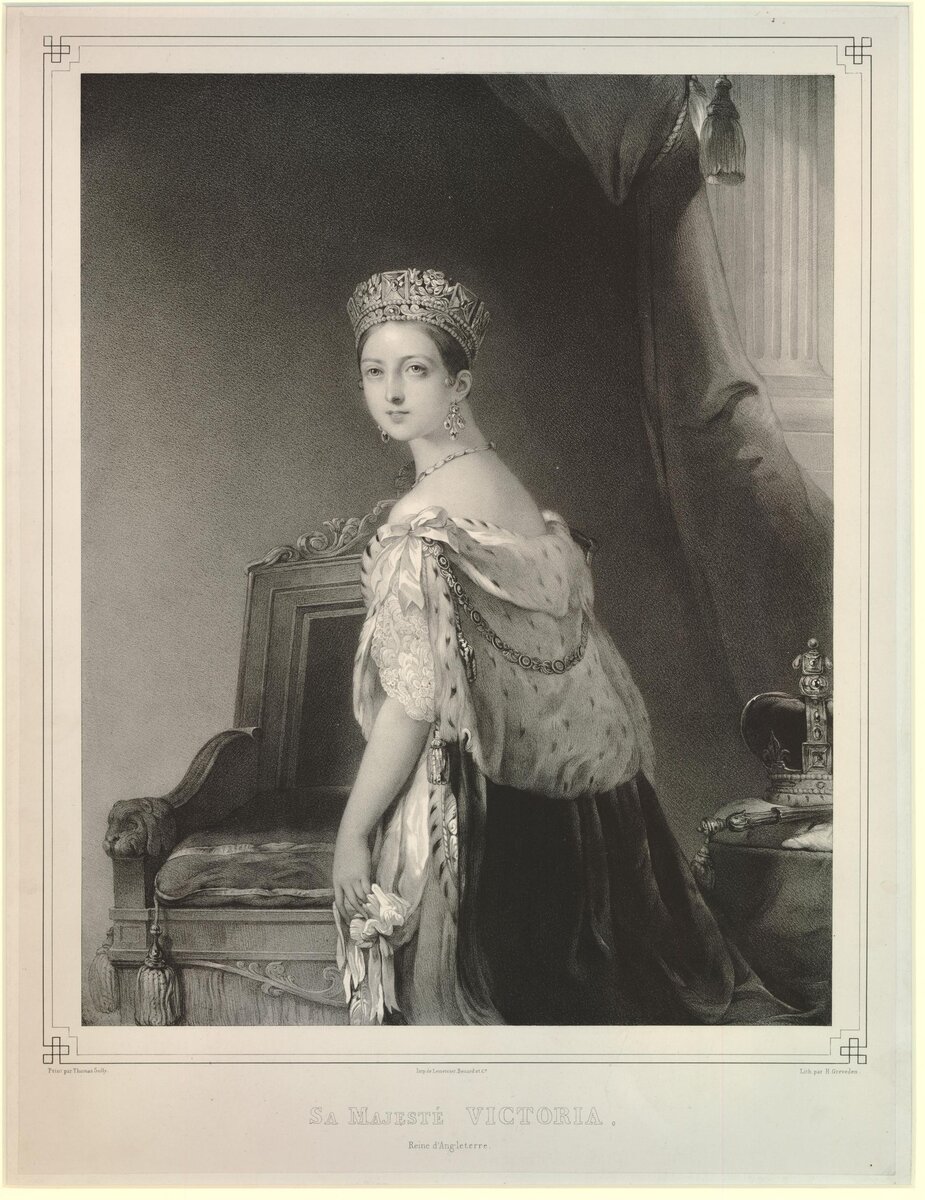Анри Греведон. Портрет королевы Виктории с оригинала Томаса Салли. 1839. Британский музей, Лондон