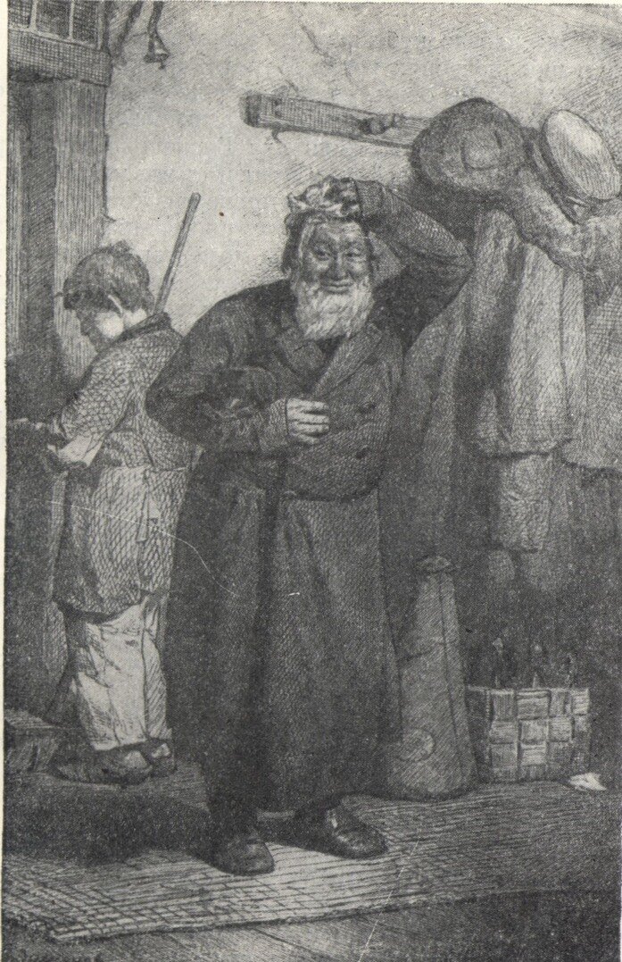 Виктор Васнецов: Купец в прихожей у пристава, 1869