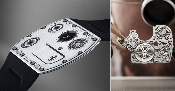 Часы от Ferrari-Richard Mille - это тоже своеобразный болид среди часов / Источник: https://www.richardmille.com/ru