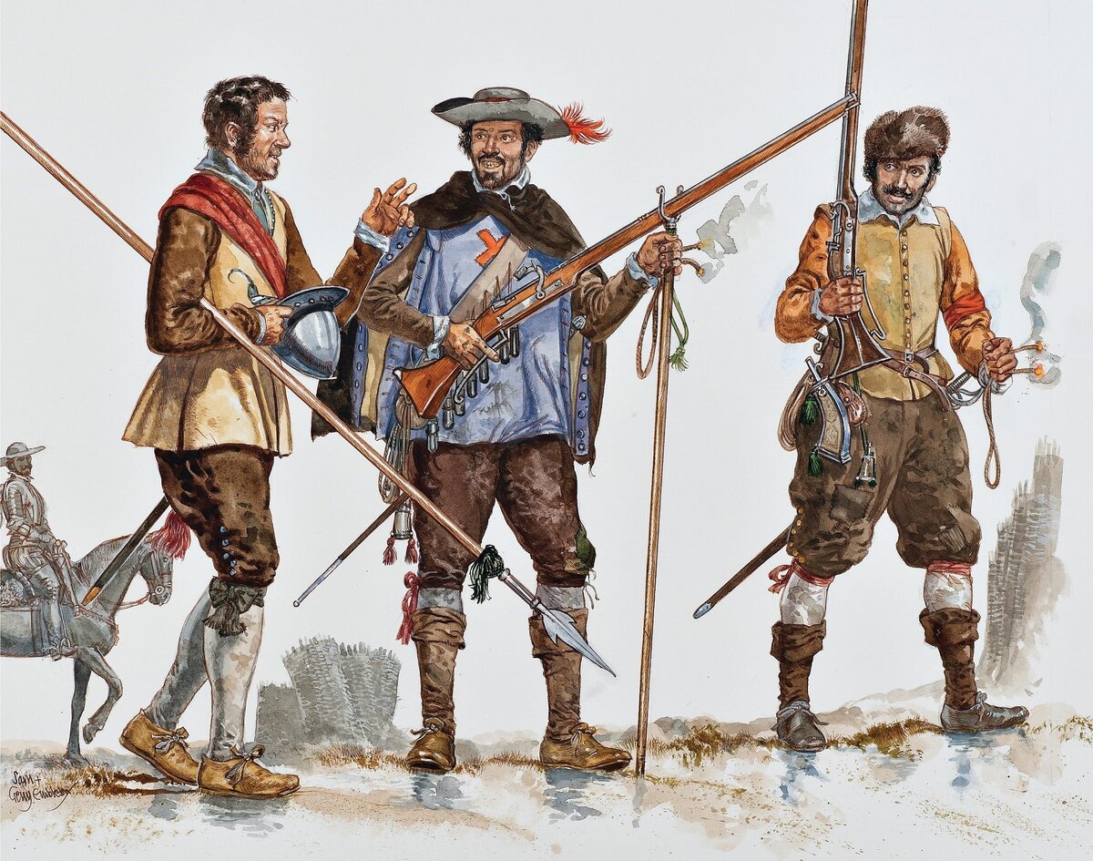 Испанская пехота XVII века. Художники: Gerry & Sam Embleton