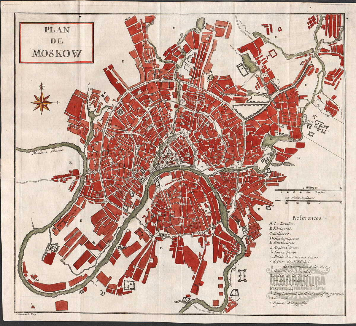 карта москвы в историческими