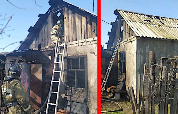    На месте пожара в СНТ «Кооператор»(фото: ГУ МЧС по Волгоградской области)