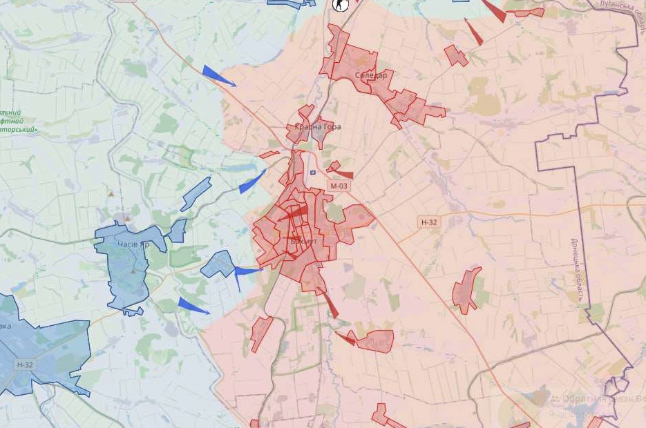 Карта артемовского района донецкой