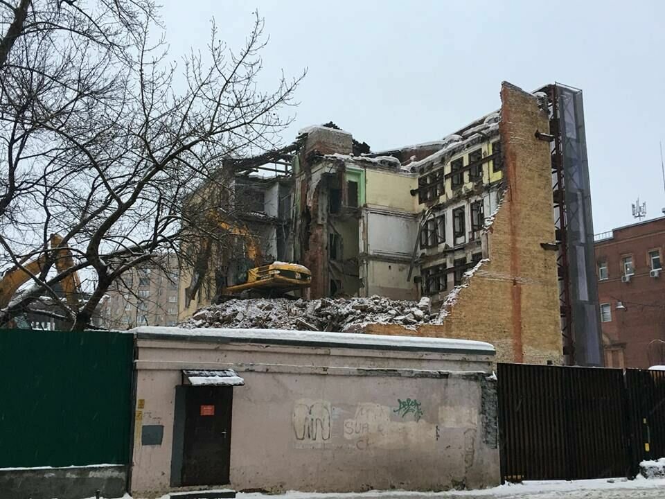 Снос исторического дома в Москве