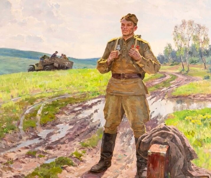 Художник: Виктор Пузырьков "Впереди мир".