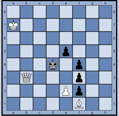 Белые начинают и ставят мат в 2 хода.