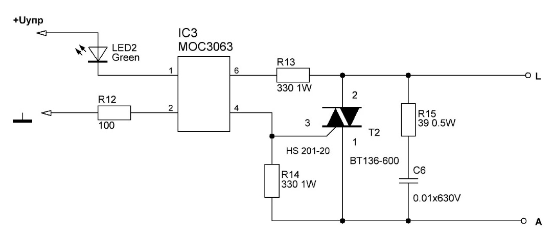 Мос3063 схема включения