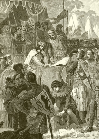 Иоанн Английский подписывает «Magna Carta» (1902) 