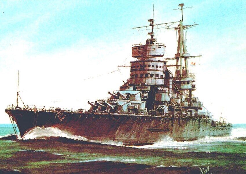 «Новороссийск» — советский военный корабль, линкор Черноморского флота ВМФ СССР. Фото из открытых источников. 