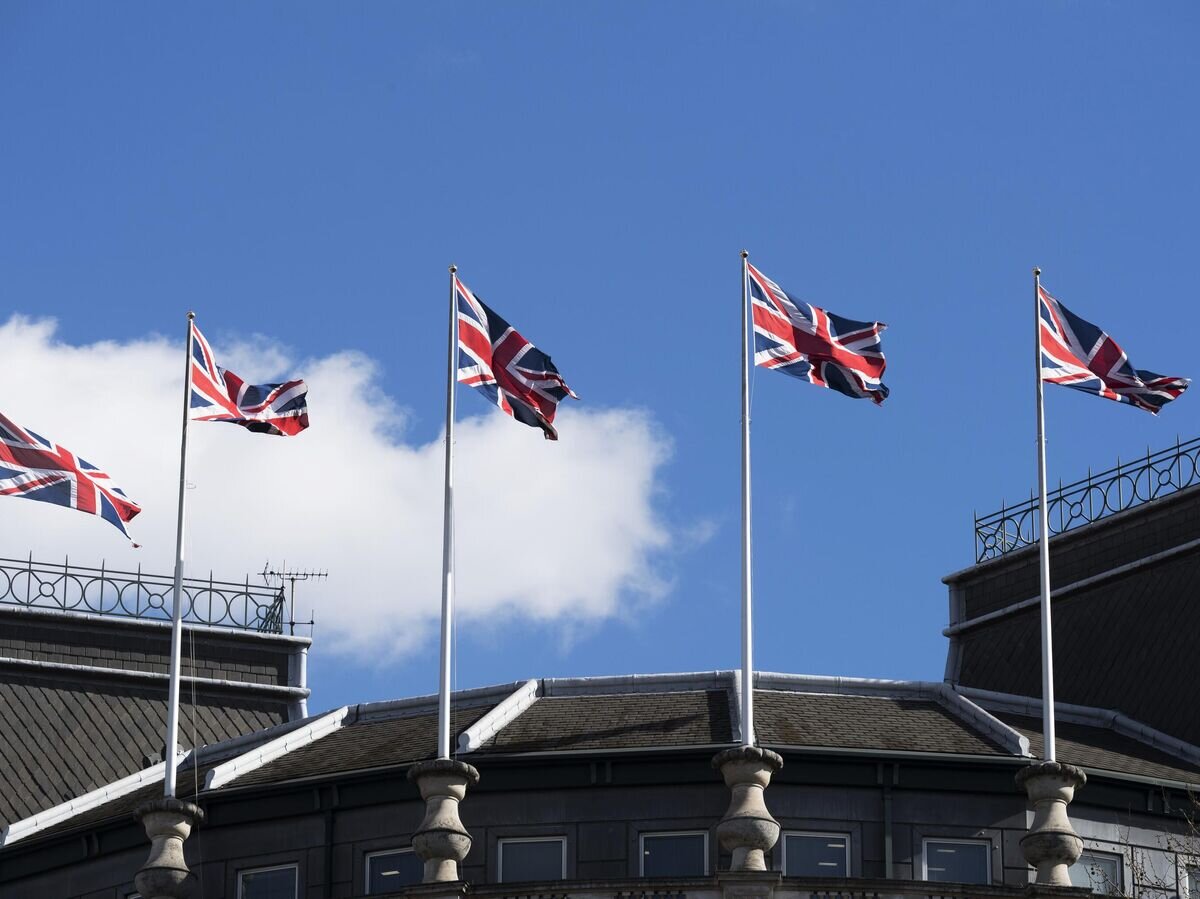 Флаги Великобритании в Лондоне© РИА Новости / Алекс Макнотон