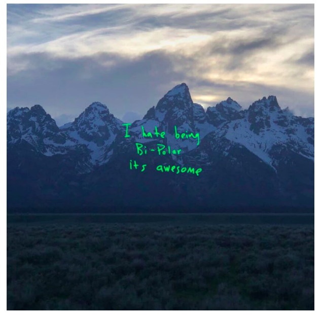 Обложка музыкального альбома Канье Уэста «Ye» стала его открытым признанием в том, что у него биполярное расстройство. 