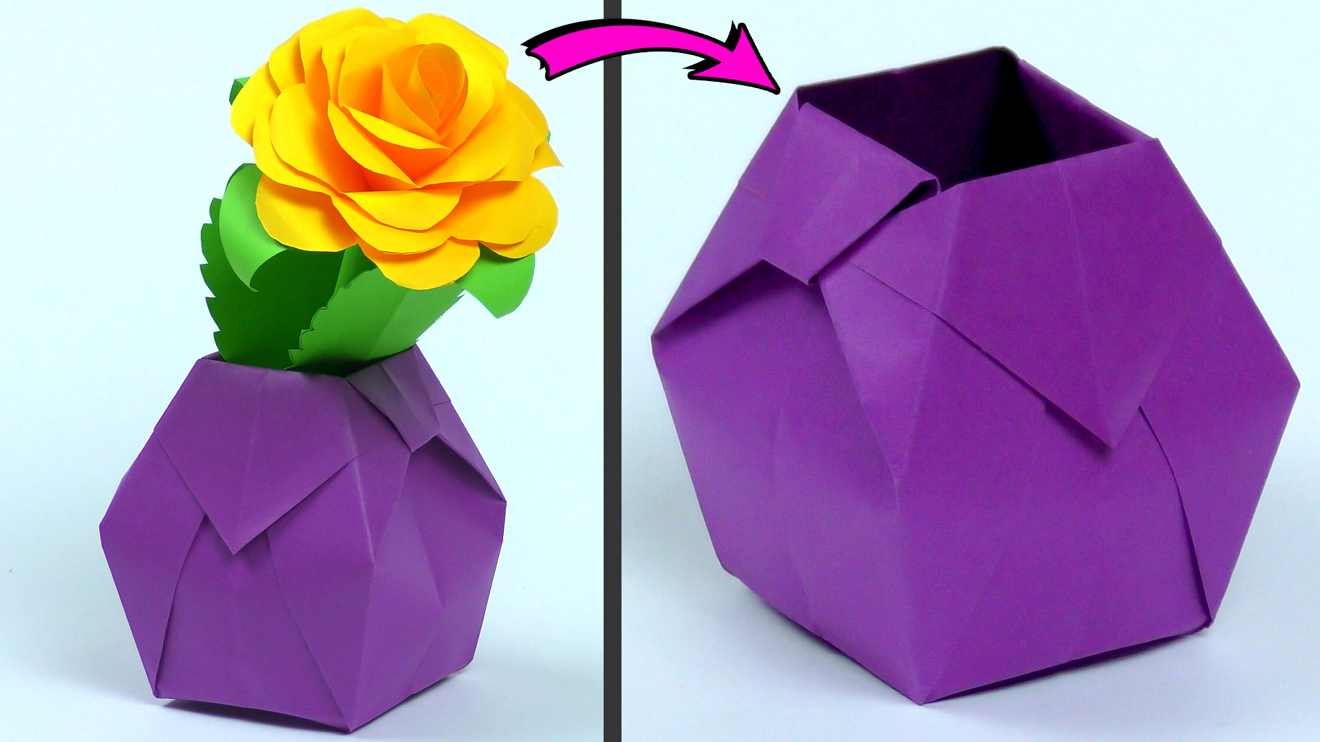 оригами ваза дзунако, как сделать из бумаги вазу // origami vase