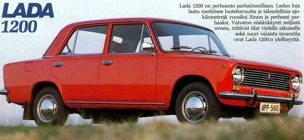 Экспортный ВАЗ-2101, он же Lada 1200 в Финляндии.