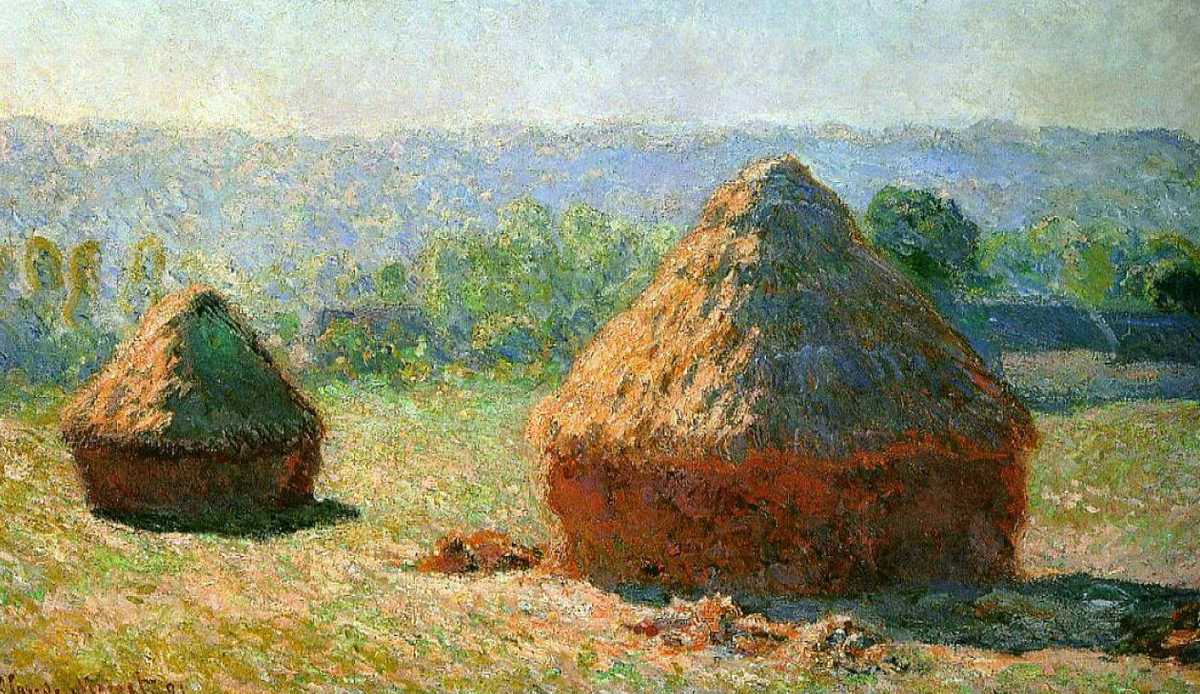 Стог Сена в конце лета. Утренний эффект. 