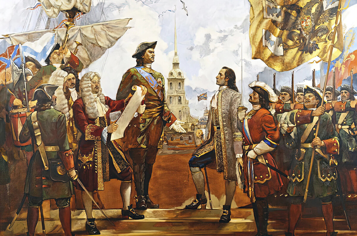 Пётр 1 оглашает свой Указ.