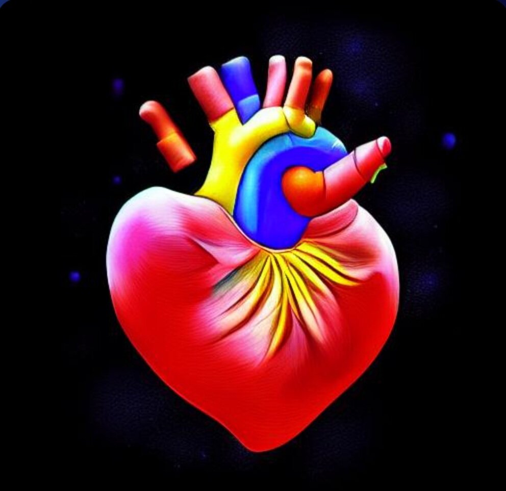 "Сердце в руке клоуна" Стиль "цифровая живопись".Картинка по запросу автора.