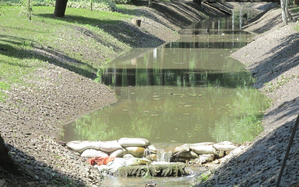     Загрязненная вода устремилась мутным потоком к реке Богучарка. Фото из архива "КП" Елена ФЕДЯШЕВА