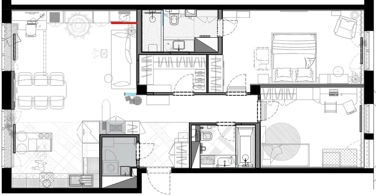 Дизайн-проект трёхкомнатной квартиры в элитном ЖК Futurist