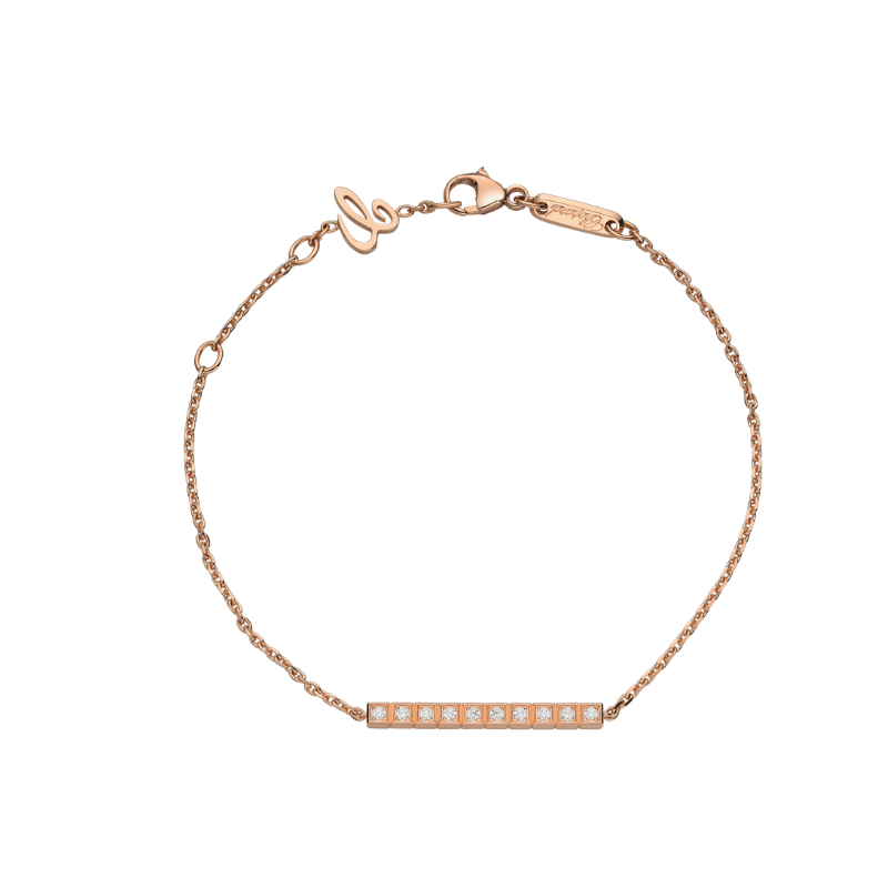 Браслет Chopard Ice Cube из розового золота с бриллиантами