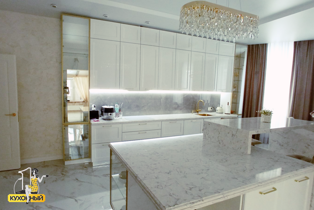 Кухонный гарнитур по индивидуальному проекту от фабрики "Первый кухонный"