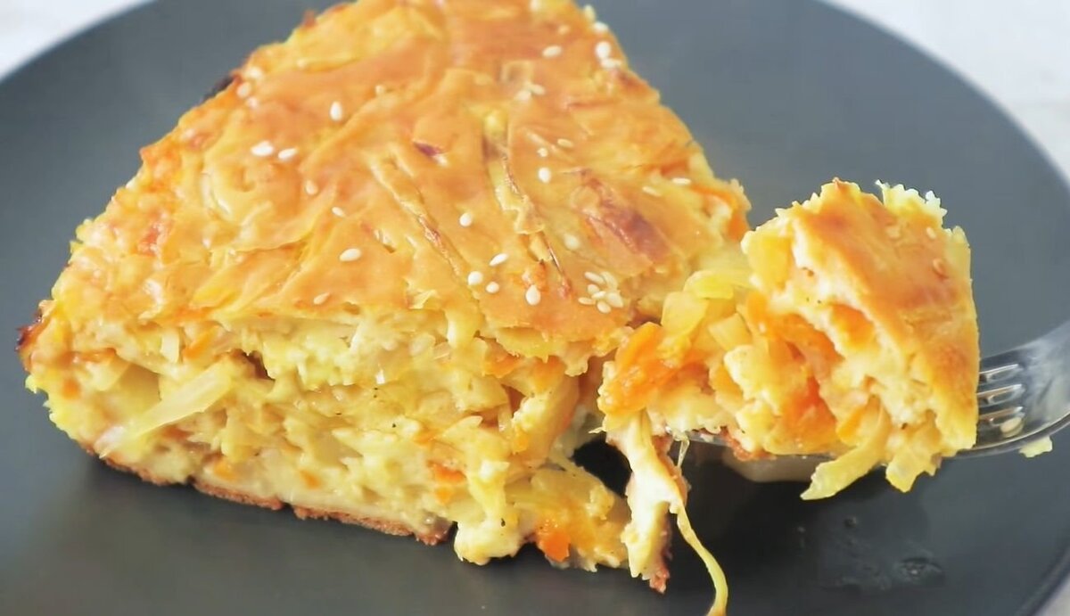      Заливной пирог с капустой. Пошаговый рецепт с фото