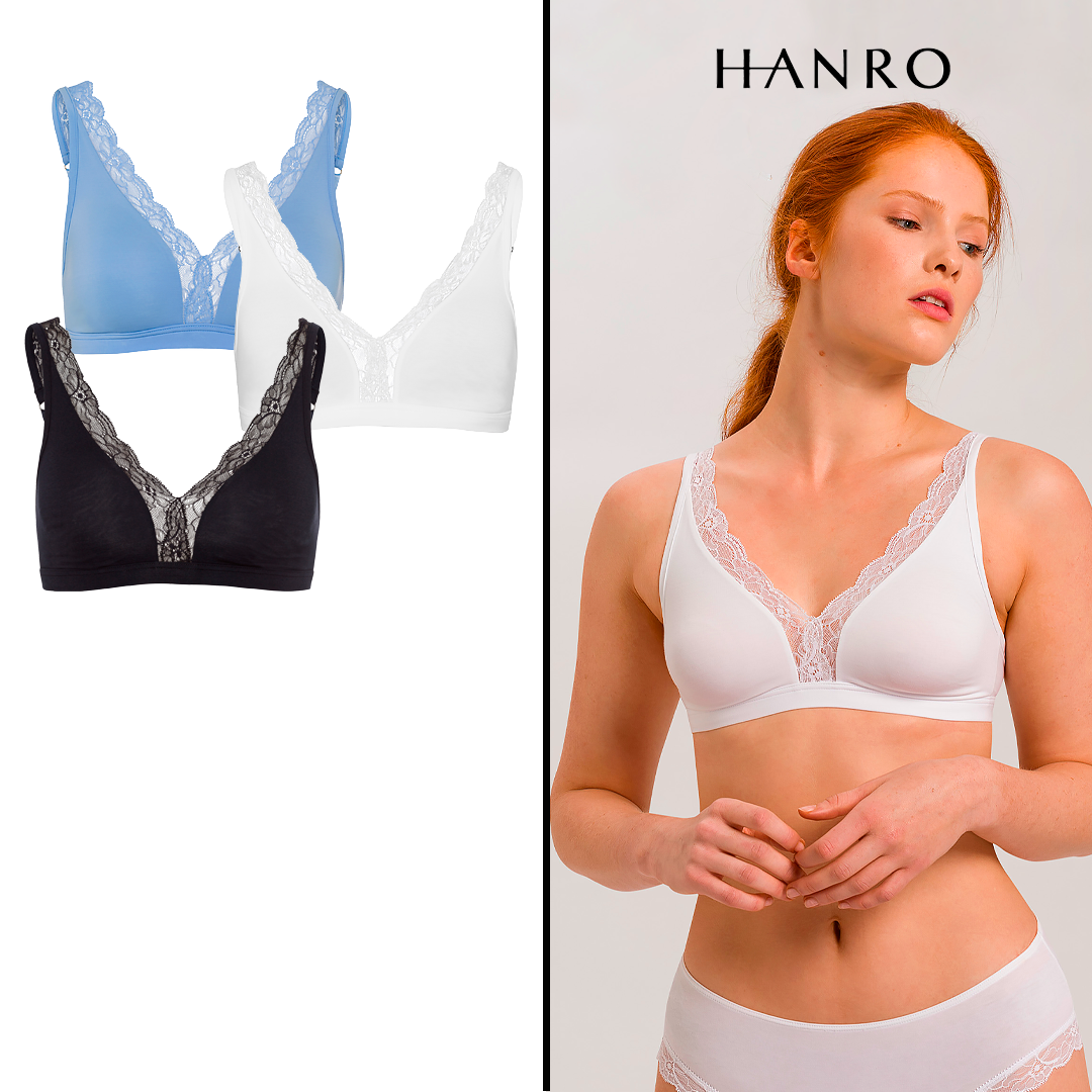 Бюстгальтеры без косточек HANRO, линия COTTON LACE