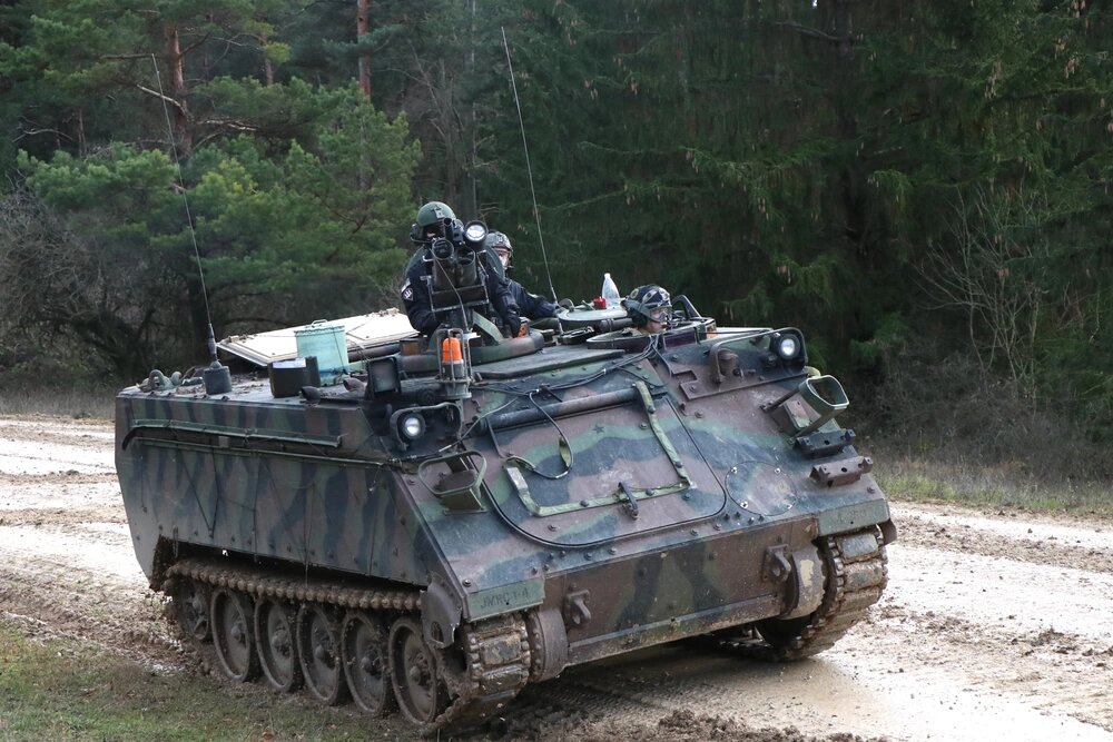 Американский M113A3 на учениях в Германии, 2018 год
