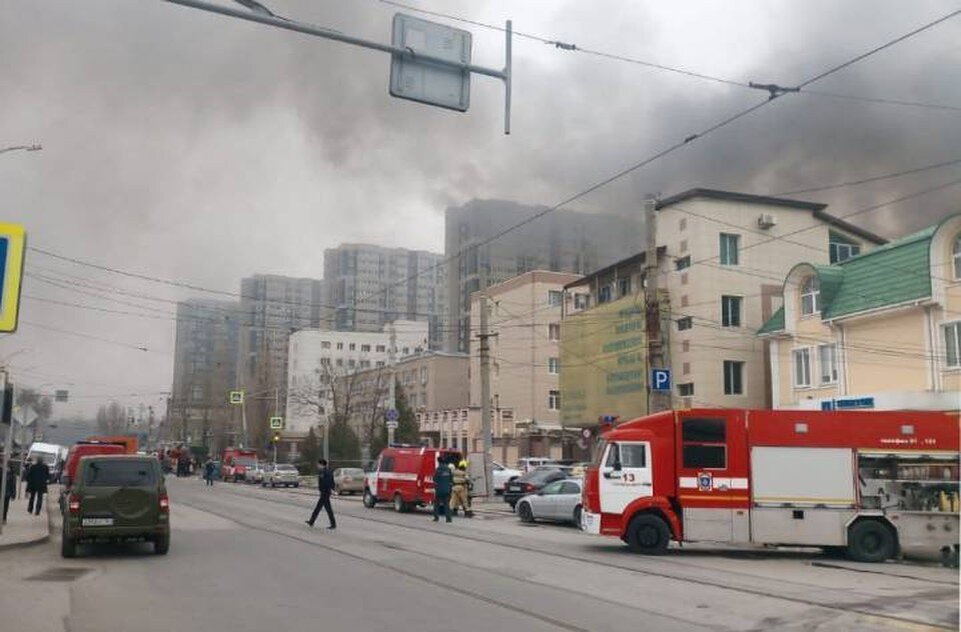     Место пожара перекрыто. Фото: Александр Бзезян