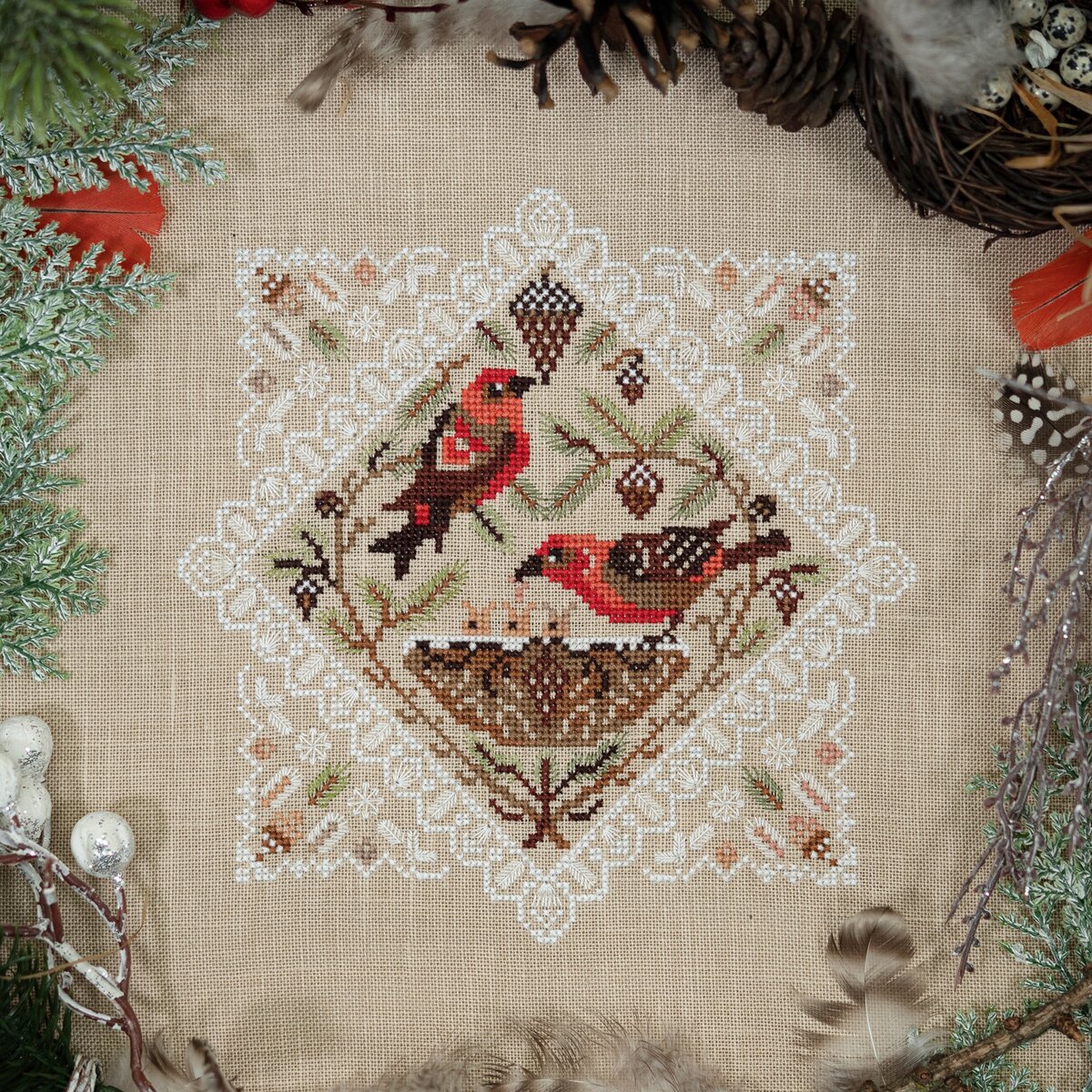 «Кружевные птички. Клесты»